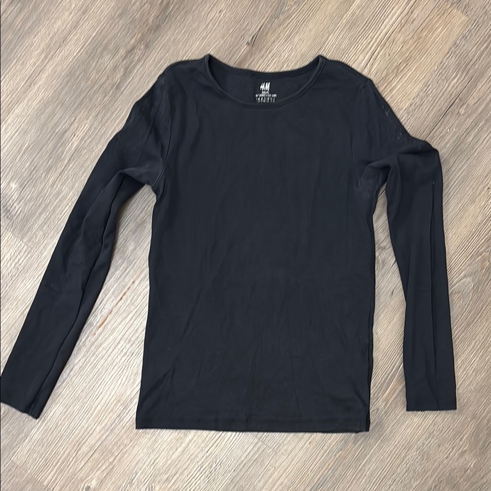 H&M Black Long Sleeve Top